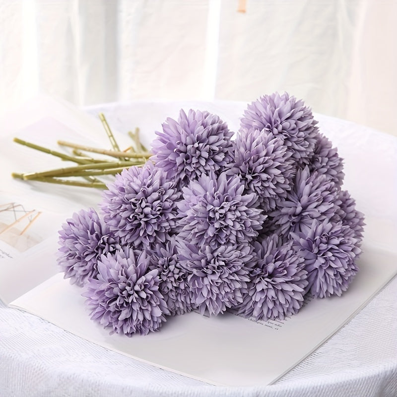 Set of 5 Artificial Chrysanthemum Flowers – Realistic Arrangements for Weddings and Home Decoration