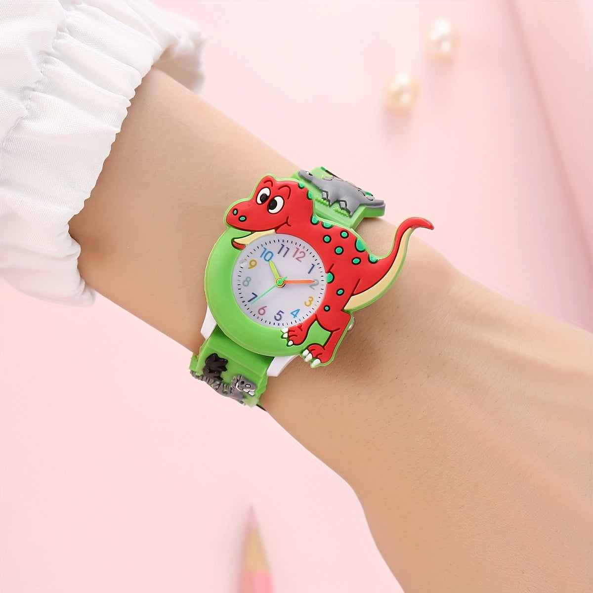 Dinosaur Kids' Watch - Fun Cartoon Tyrannosaurus Rex with Silicone Strap