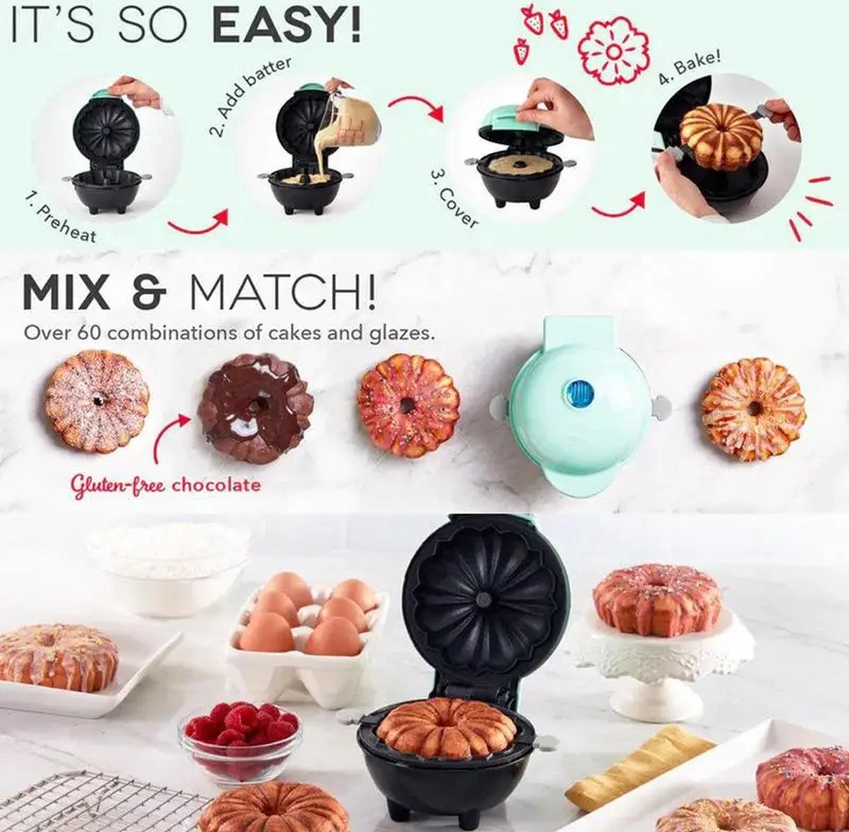 MiniCake - Delicious mini cakes in just a few minutes with MiniCake