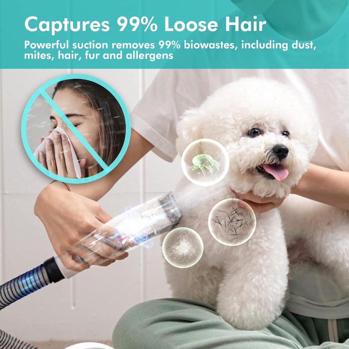 ShedVac Pro - Pet Grooming Kit with Suction Function and Trimmer