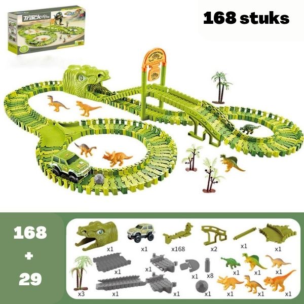 DinoTrack - Dinosaur Toy Set - 360-Degree Track