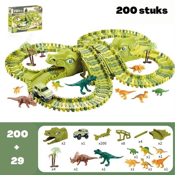 DinoTrack - Dinosaur Toy Set - 360-Degree Track