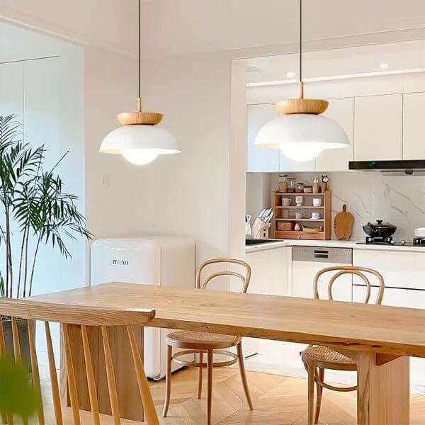 Scandinavian Pendant Light - Wood Design