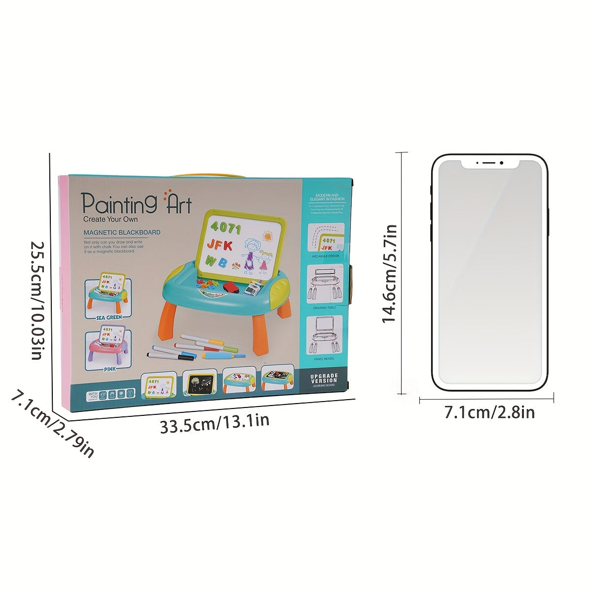 Educational Drawing Board for Children – Double-Sided with Magnetic Numbers and Letters for Creative Learning