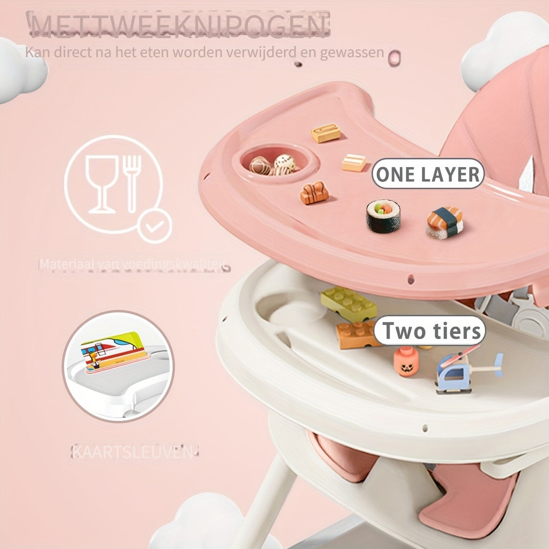 FlexiGrow Toddler High Chair – Adjustable & Multifunctional