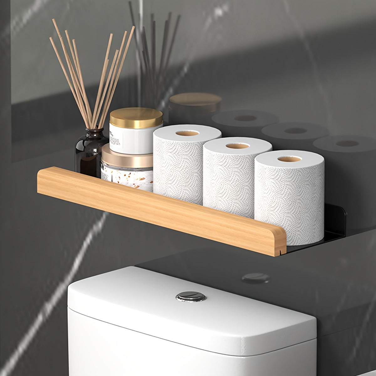 Stylish Wall Shelf Toilet Paper Holder – Perfect for Bathroom Organisation