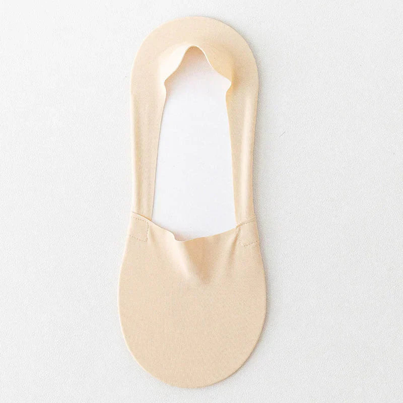 VeluxeComfort Invisible Socks | Non-slip cotton socks for ultimate foot protection