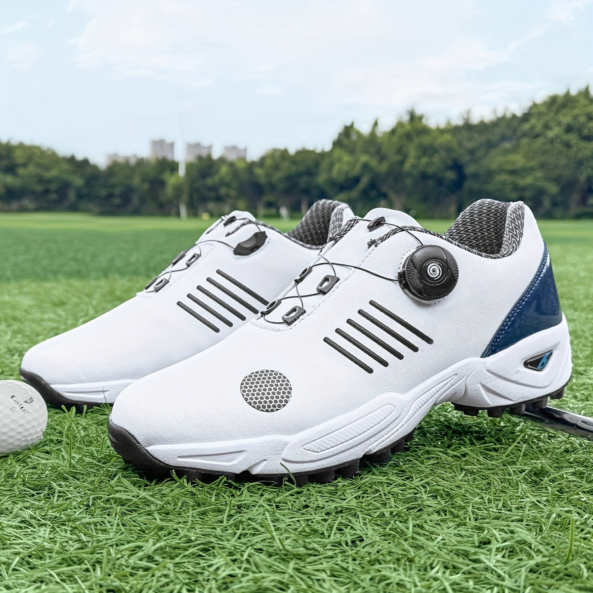Golfeasy | Men's Golf Shoes with Grip & Dial Closure Mechanism | Rotatable Lacing System | Twist Closure | Lightweight & Breathable Design