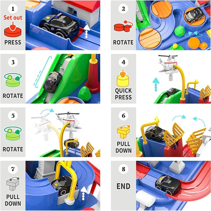 RescueTrack Adventure Set – Educational Rescue Vehicle Toy for Toddlers