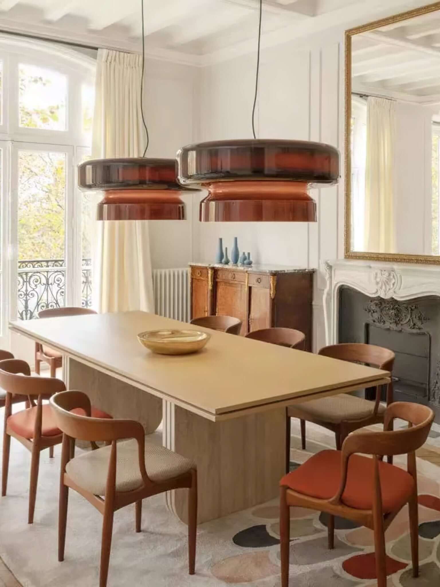 Bohemian Style Pendant Light - Glass & Metal LED