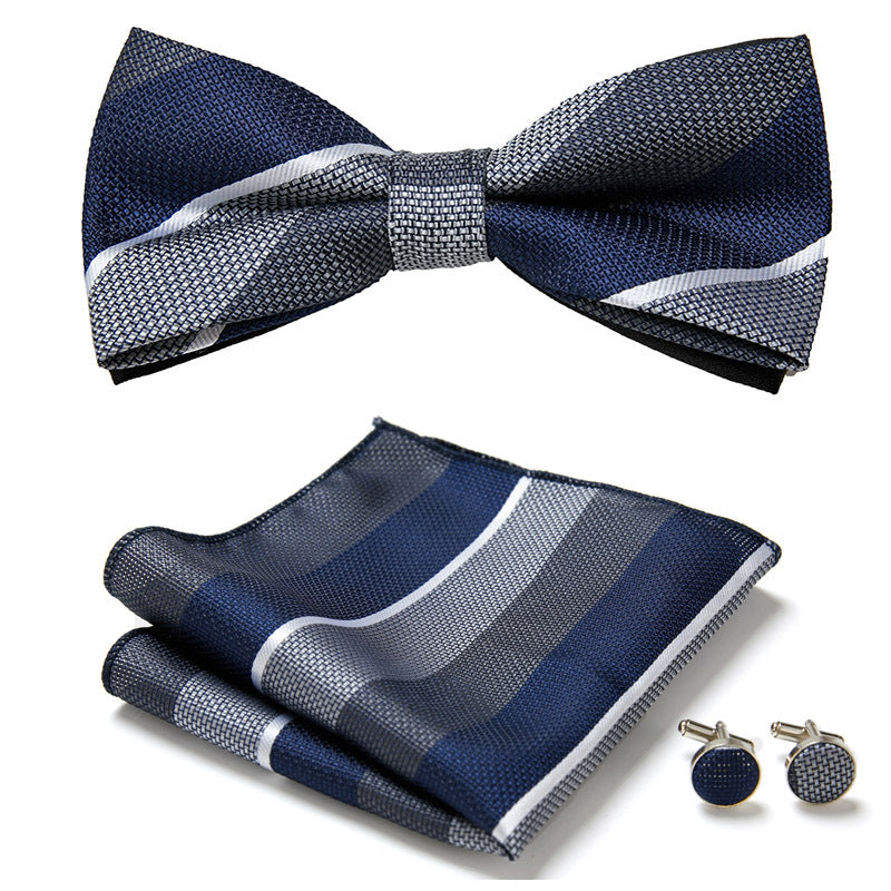 Three-Piece Set with Stylish Bow Ties