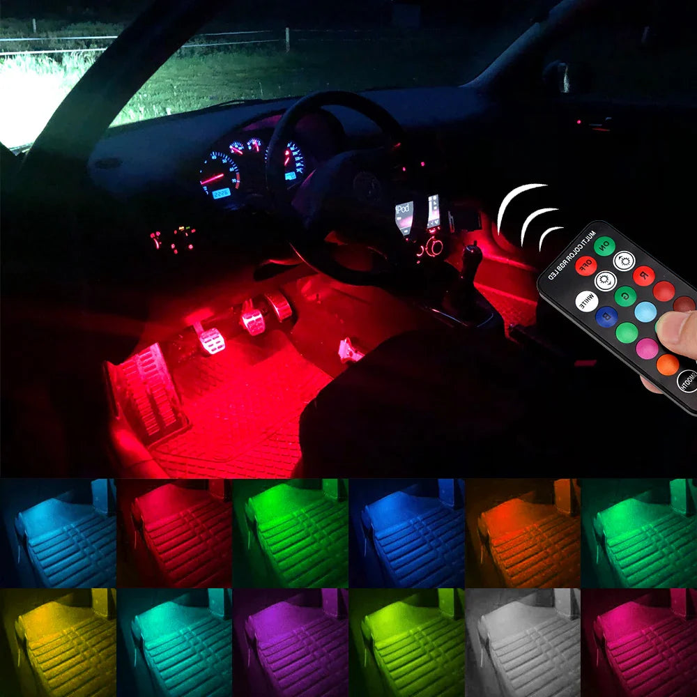 EliteAura Premium LED Car Lights | Adjustable mood lighting with 13 colors and remote