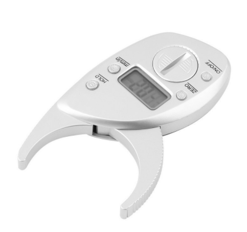 Digital Body Fat Caliper, Skinfold Caliper, LCD Display, Analyzer, Measuring Tape, Slimming Scale, Weight Loss, Non-slip Grip