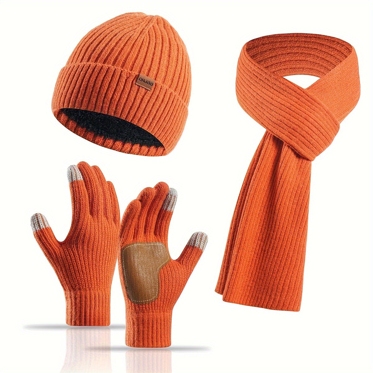 Joyful Winter Set - Beanie, Scarf and Gloves for Couples