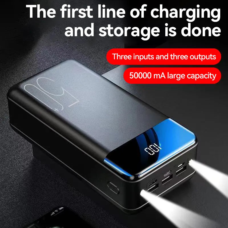 Powerful 50000 mAh Power Bank – Always Connected and Prepared