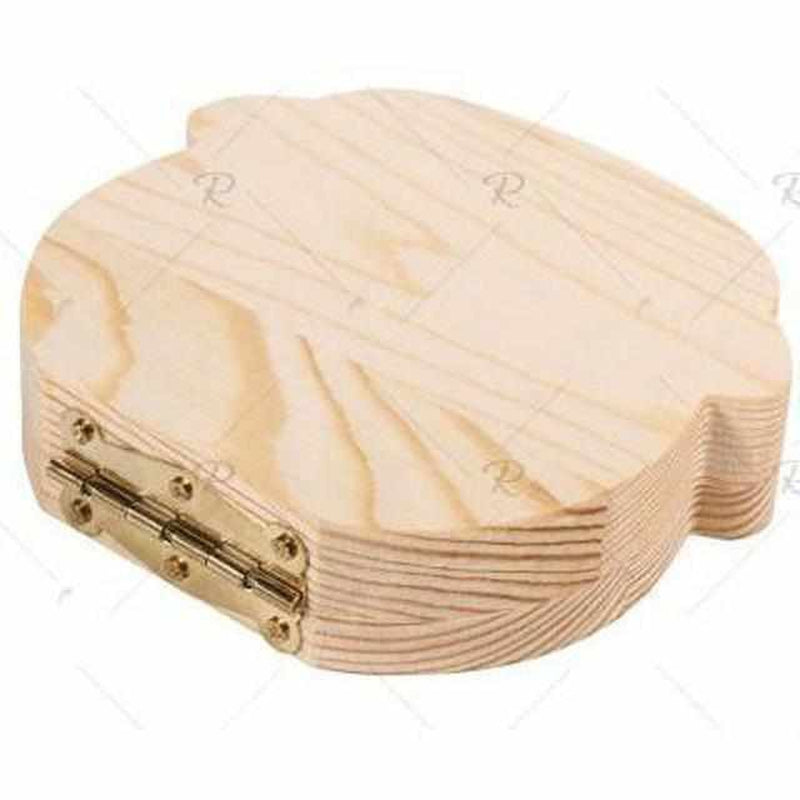 Wooden Box for Milk Teeth with Compartments to Remember the Tooth Transition