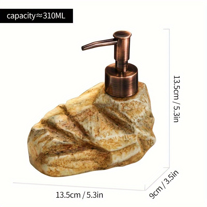 Rustic Soap Dispenser Stone Look – Functional and Atmospheric