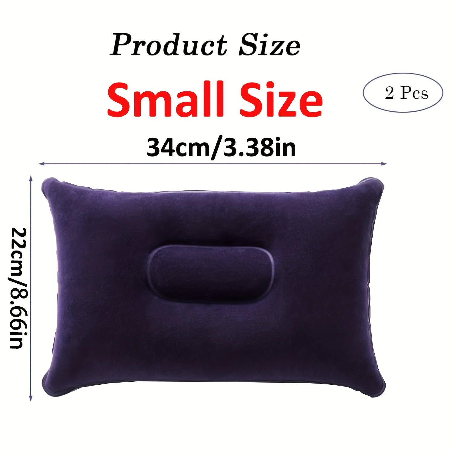 Inflatable Cushions for Camping and Travel - Set of 2 Soft, Portable Cushions