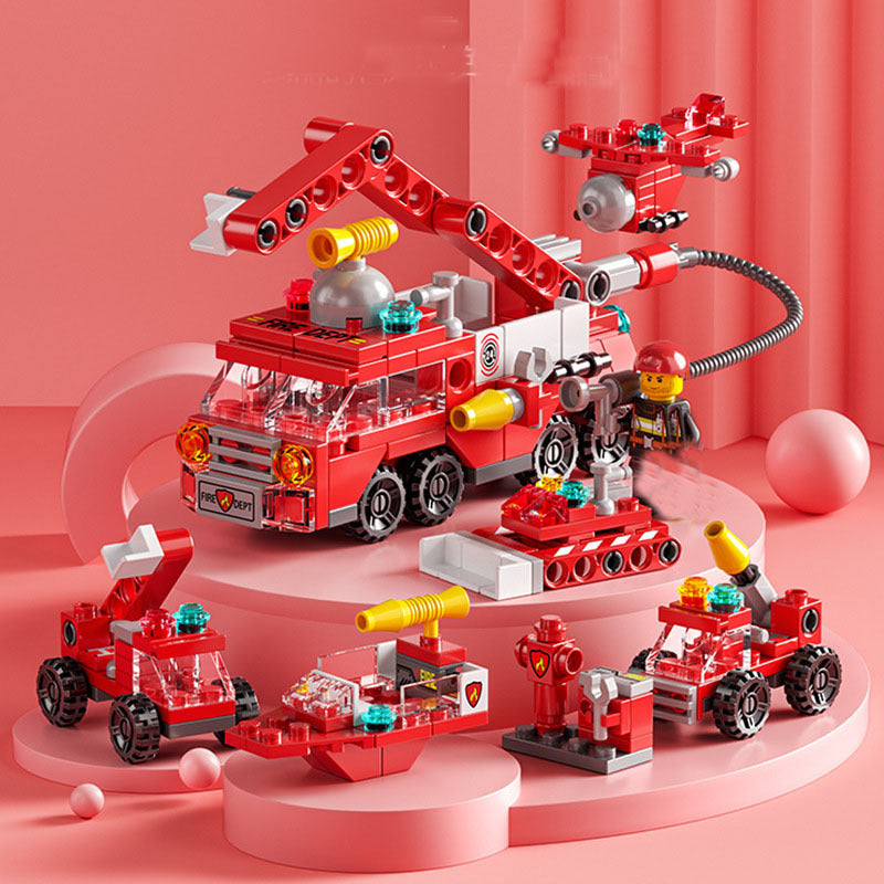 142-Piece Fire Brigade Construction Set - Educational Toy for Children
