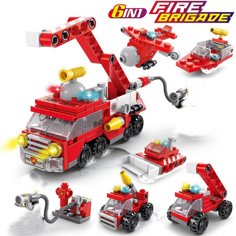 142-Piece Fire Brigade Construction Set - Educational Toy for Children
