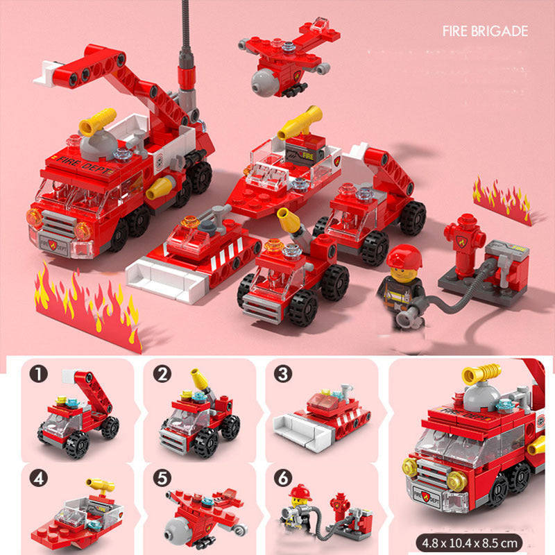 142-Piece Fire Brigade Construction Set - Educational Toy for Children