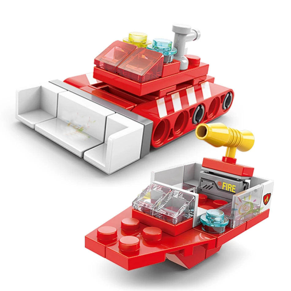 142-Piece Fire Brigade Construction Set - Educational Toy for Children