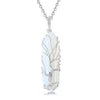 Stylish Crystal and Tree of Life Gemstone Necklace – Elara