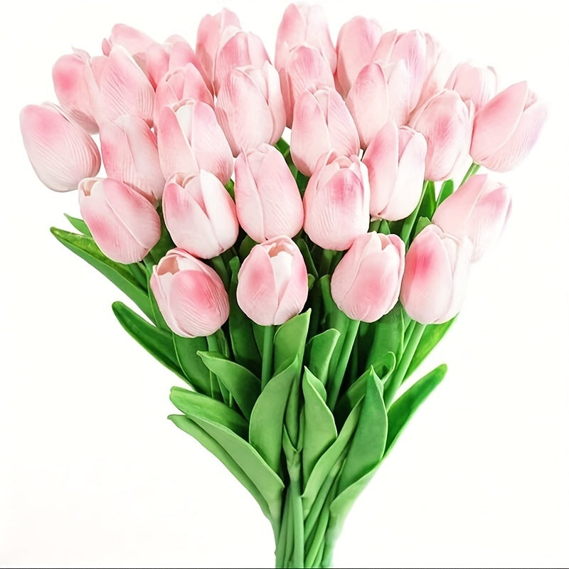 Set of 15 Realistic Art Tulips – Perfect for Weddings, Parties, and Home Decoration