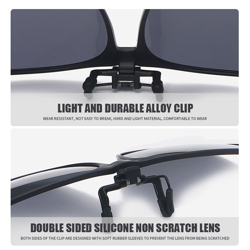 New Polarised Clip-On Folding Sunglasses