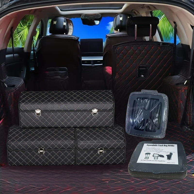 Adjustable Folding Bin Bag Holder – Three-Part Height Adjustable Stand for Home or Outdoor