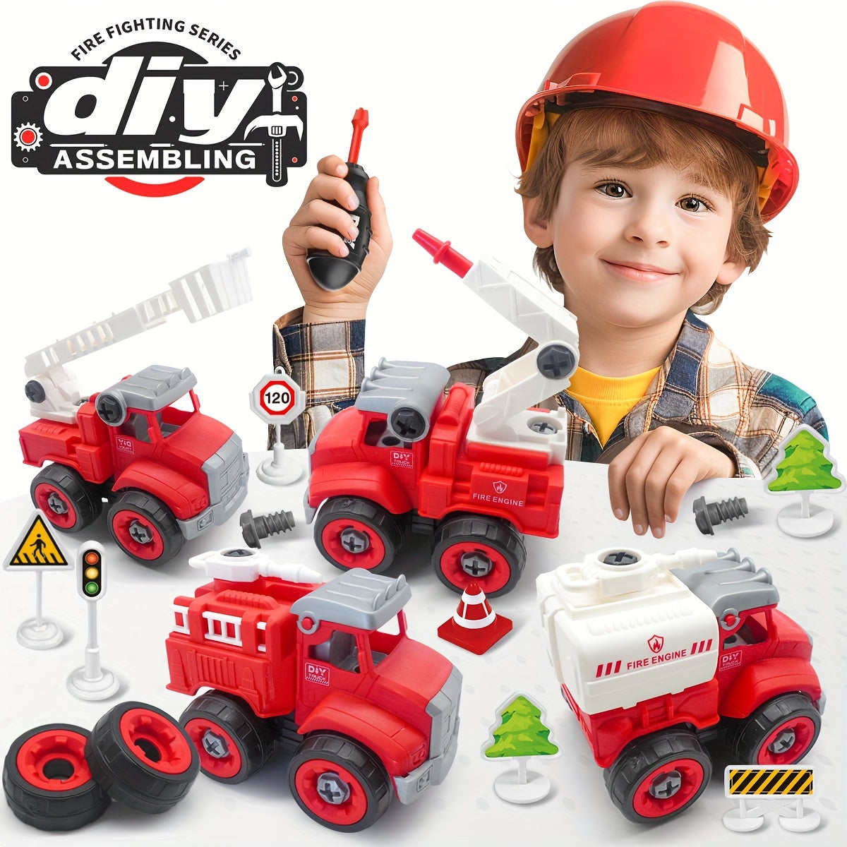Firefighter Heroes Construction Set - Build Your Own Fire Engines and Save the Day