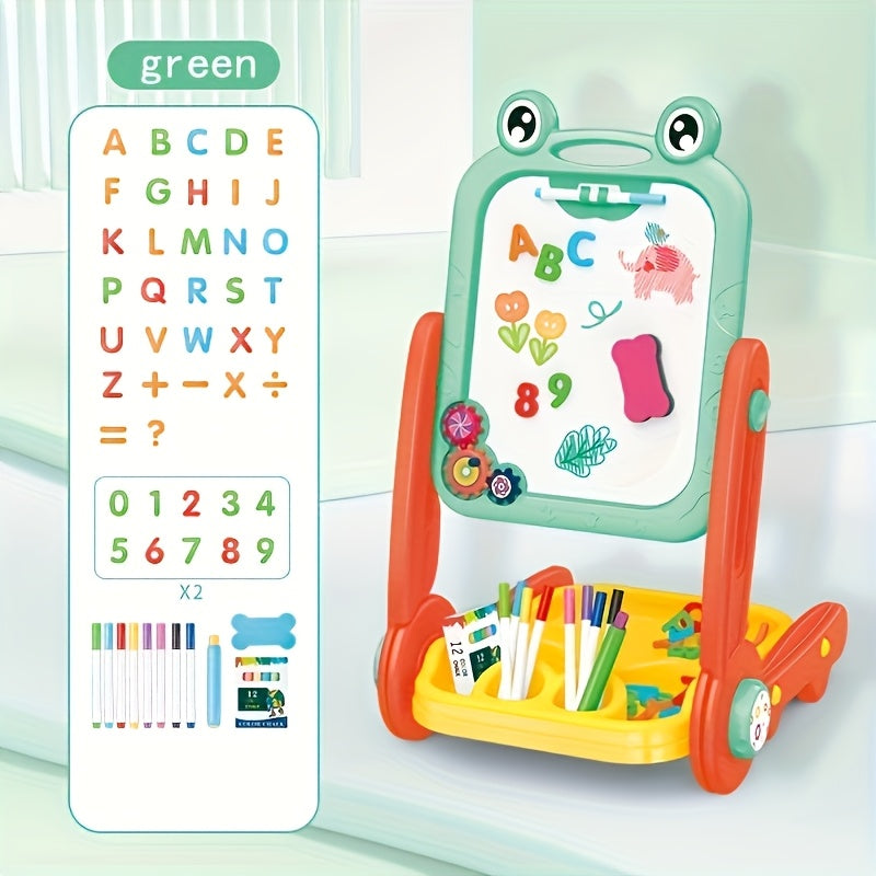 Double-Sided Children's Drawing Board – Magnetic with Educational Features for Learning and Playing