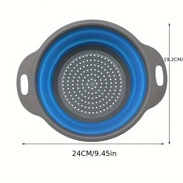 Collapsible Silicone Colander Set – Perfect for Pasta, Vegetables and Fruit