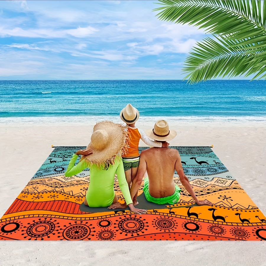 TropiComfort Oversized Beach Mat – Spacious, Durable, and Sand Resistant