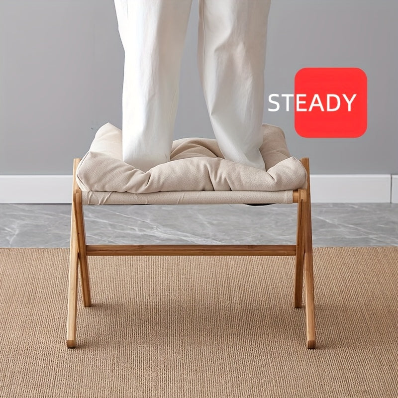 Lightweight Foldable Bamboo Footrest – Comfortable and Practical for Home and Office