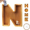 TreasureNest Coin Bank | Personalized wooden savings box in A-Z letter designs