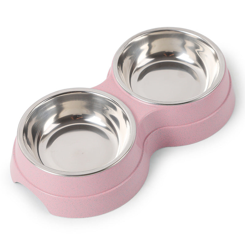 Stainless Steel Double Pet Bowl – Perfect for Feeding and Drinking