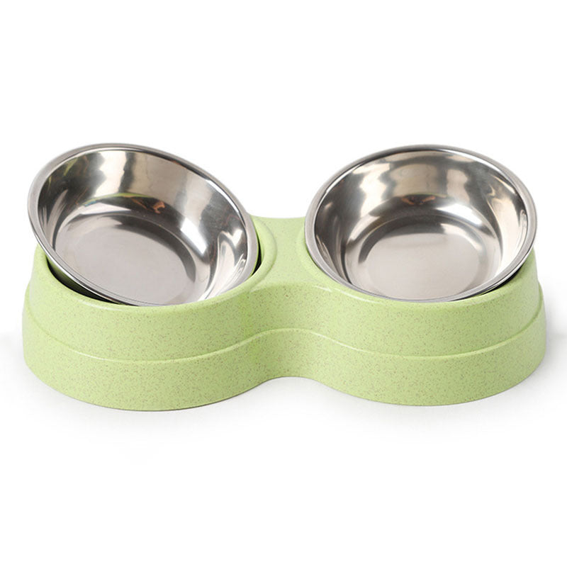 Stainless Steel Double Pet Bowl – Perfect for Feeding and Drinking