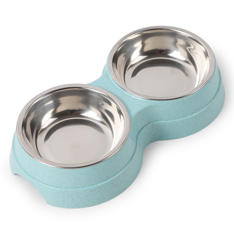 Stainless Steel Double Pet Bowl – Perfect for Feeding and Drinking
