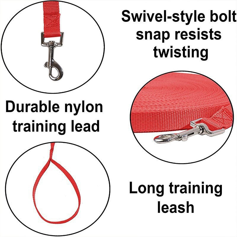 Long Nylon Dog Lead – Perfect for Training and Outdoor Activities