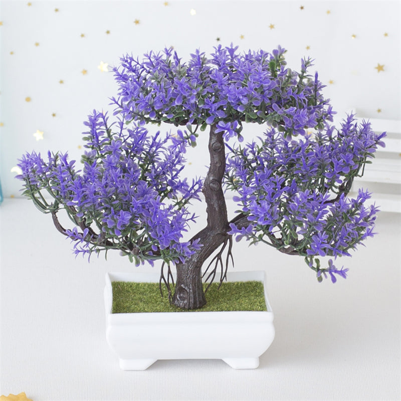 BlossomBonsai Artificial Tree – Realistic Mini Bonsai with Pink Blossom