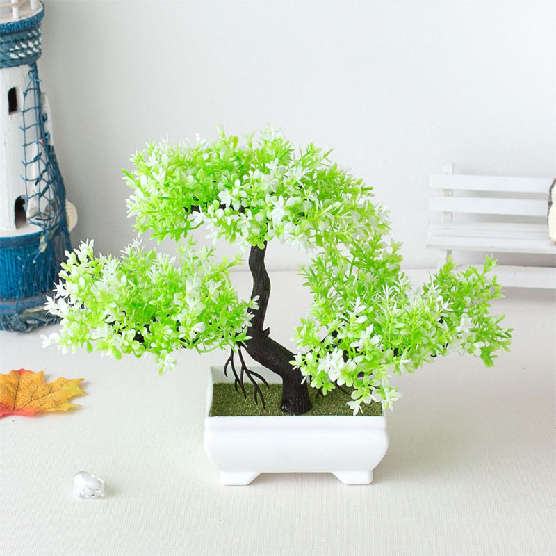 BlossomBonsai Artificial Tree – Realistic Mini Bonsai with Pink Blossom