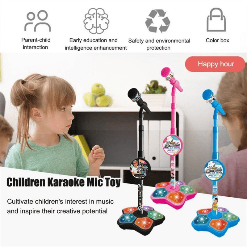 StarSound Kids Karaoke Microphone & Stand – Interactive & Educational