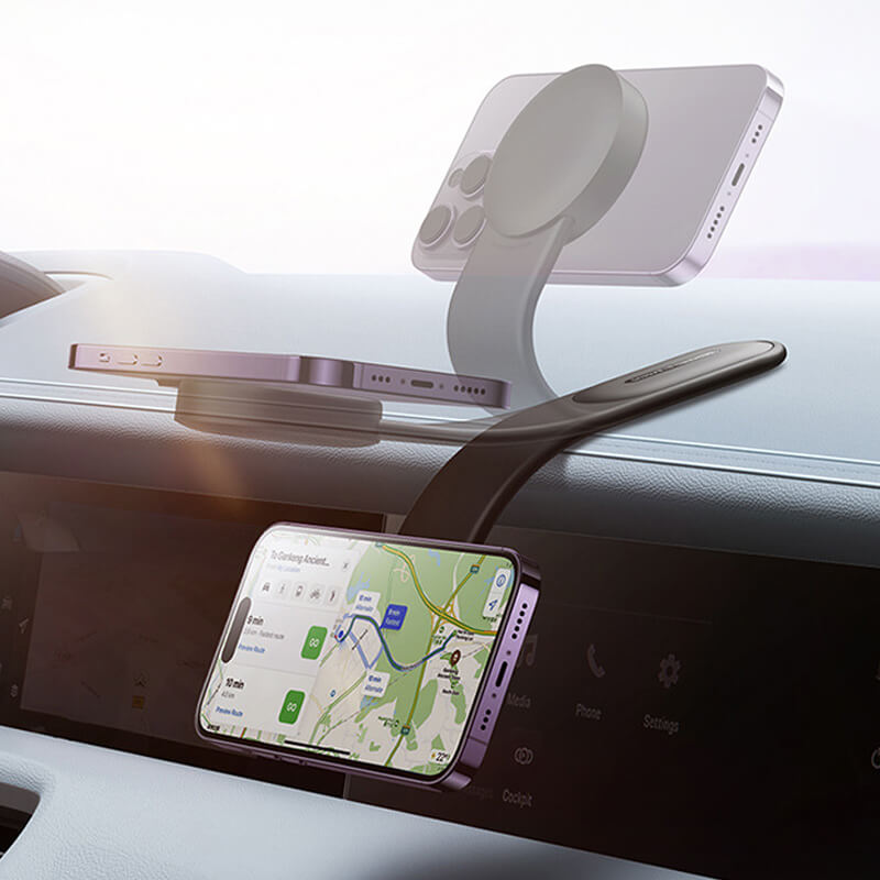 HoldMaster Premium Magnetic Phone Holder | Wireless Charger and Adjustable Mount for Cars