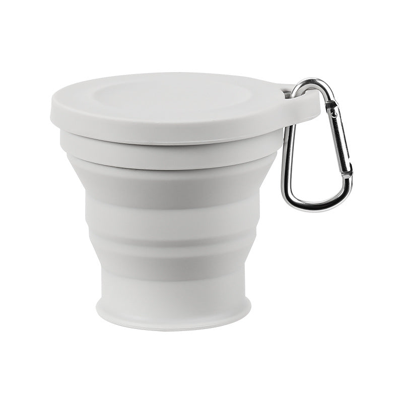 Collapsible Silicone Cup with Carabiner - Portable and Durable Cup for Outdoor and Camping