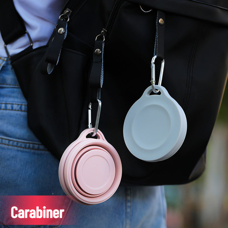 Collapsible Silicone Cup with Carabiner - Portable and Durable Cup for Outdoor and Camping