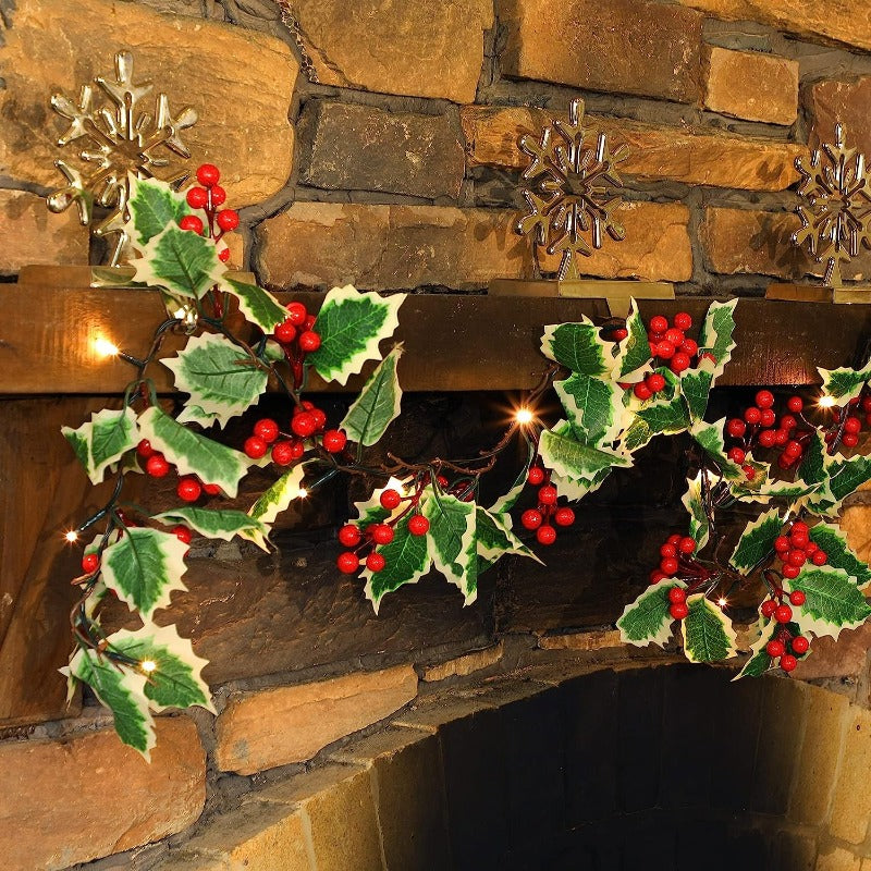 Holly Christmas Light Garland – For a Festive Atmosphere