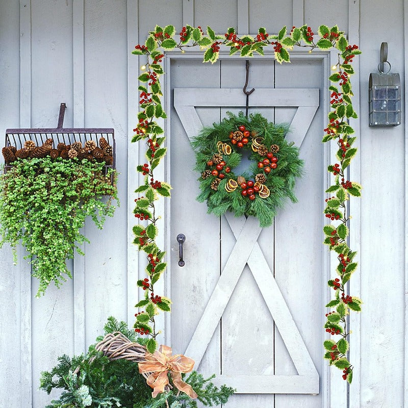 Holly Christmas Light Garland – For a Festive Atmosphere