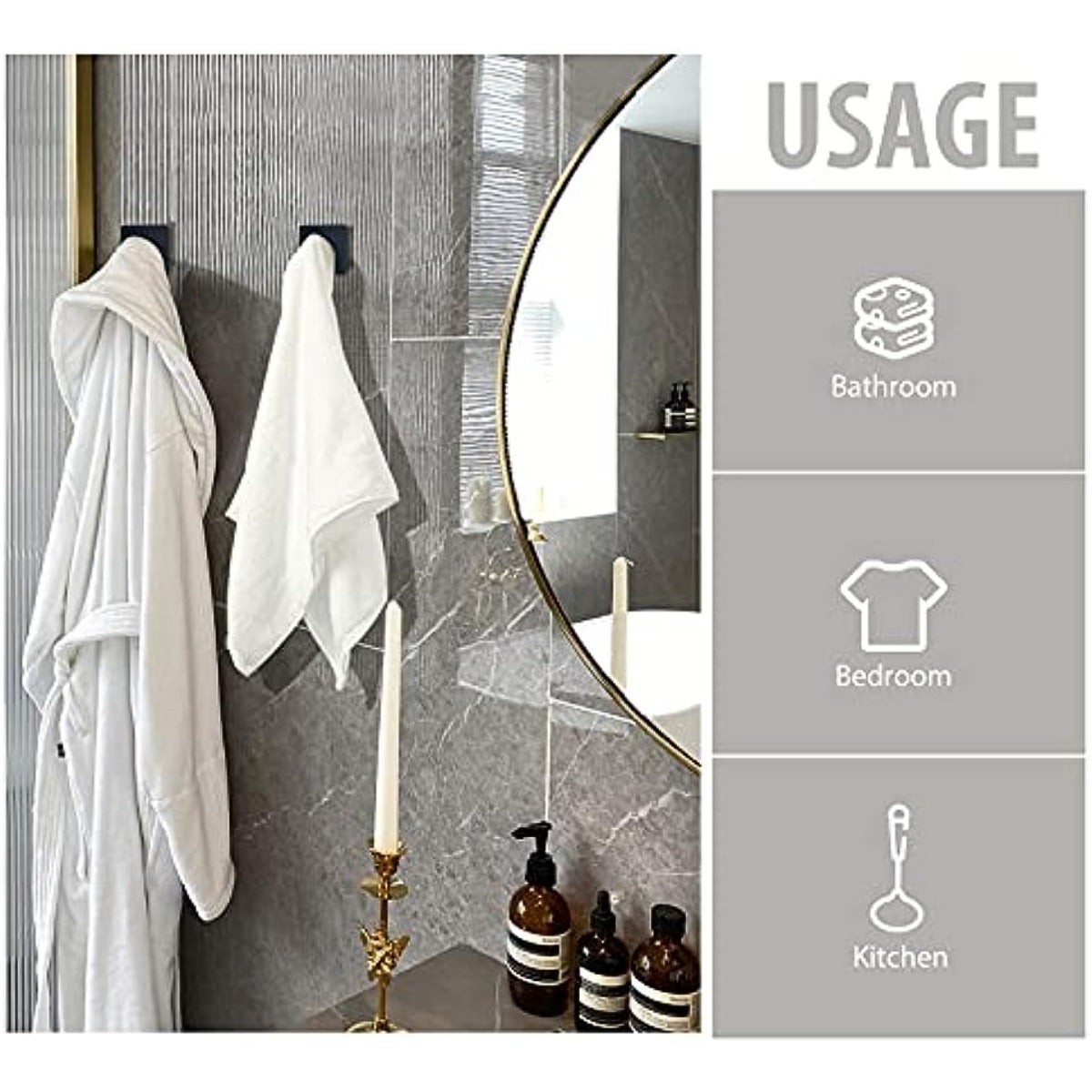 Handy Self-Adhesive Hooks - For Organisation and Convenience