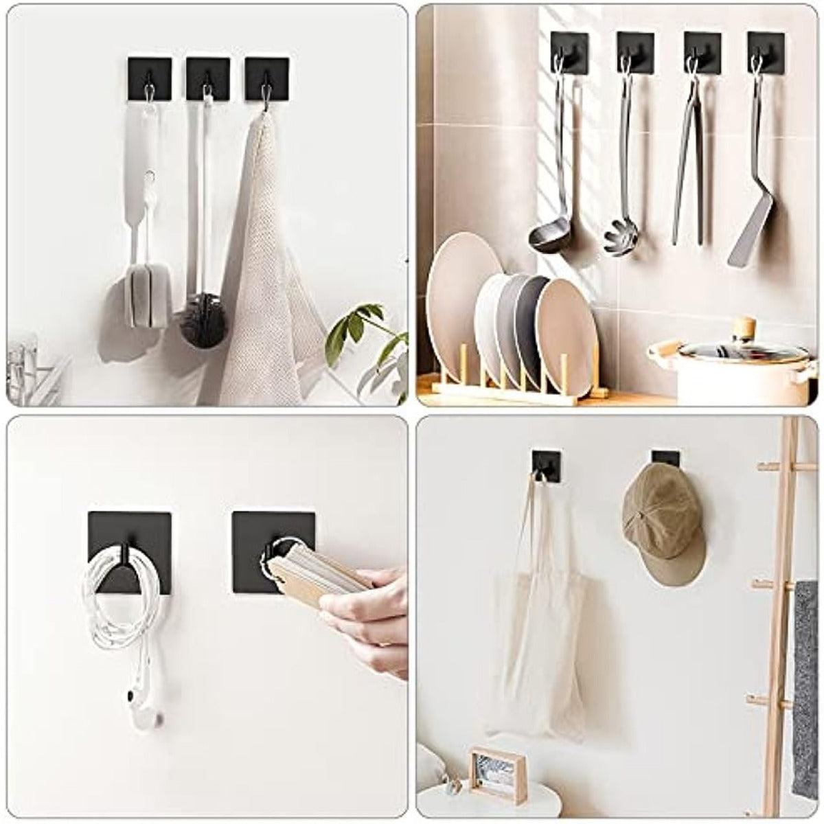 Handy Self-Adhesive Hooks - For Organisation and Convenience